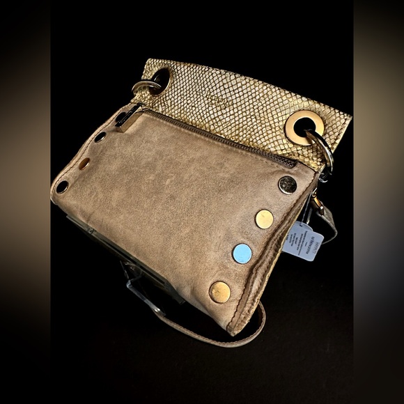 Hammitt Handbags - Hammitt Tony Small Crossbody Bag in Gold Snakeskin